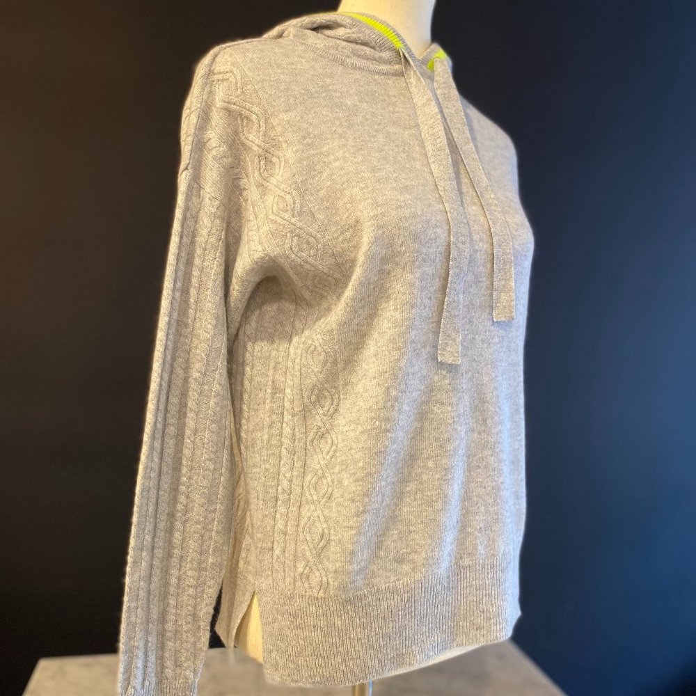 Edinburgh Knitwear Cashmere Cable Knit Hoodie- Multiple Sizes
